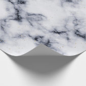 Schwarz-Weiß-Marmor-Muster Geschenkpapier (Ecke)