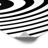 Schwarz-Weiß-Marmor-Muster Poster (Ecke)