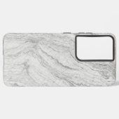 Schwarz-Weiß-Marmor nahtlose Textur Samsung Galaxy Hülle (Linke Seite)