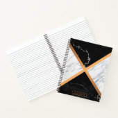 Schwarz-Weiß-Marmor Notizblock (Innenseite)