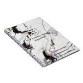 Schwarz-Weiß-Marmor Notizblock (Rechte Seite)