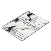 Schwarz-Weiß-Marmor Notizblock (Linke Seite)