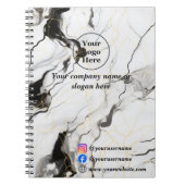 Schwarz-Weiß-Marmor Notizblock (Vorderseite)