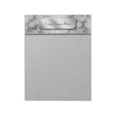 Schwarz-Weiß-Marmor Notizblock (Rotiert)