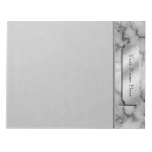 Schwarz-Weiß-Marmor Notizblock (Vorderseite)