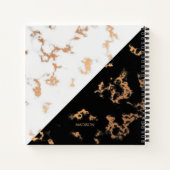 Schwarz-Weiß-Marmor Notizblock (Rückseite)