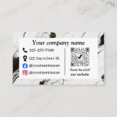 Schwarz-Weiß-Marmor Rabattkarte (Rückseite)