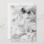 Schwarz-Weiß-Marmor-Rahmen formale SkriptWedding Einladung (Rückseite)