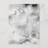 Schwarz-Weiß-Marmor-Rahmen-Hochzeitsempfang Begleitkarte (Rückseite)