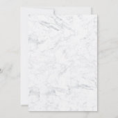 Schwarz-Weiß Marmor schick Sweet 16 Einladung (Rückseite)