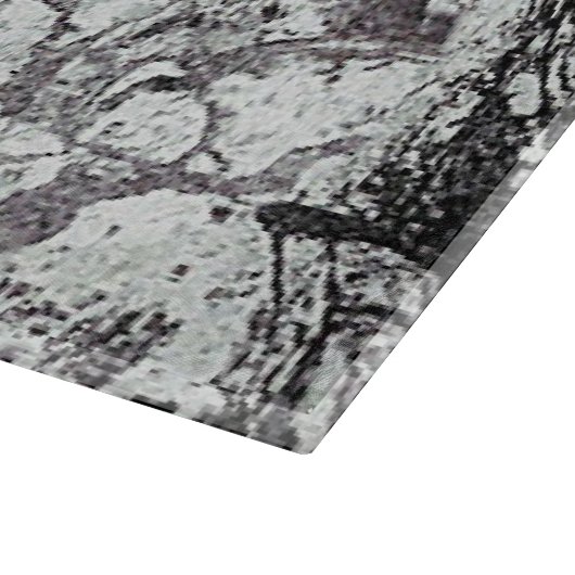 Schwarz-Weiß-Marmor Schneidebrett (Ecke)