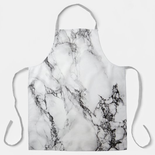 Schwarz-Weiß-Marmor Schürze (Vorderseite)