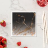 Schwarz-Weiß-Marmor Serviette (Beispiel)