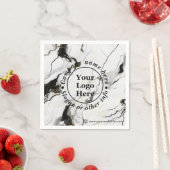 Schwarz-Weiß-Marmor Serviette (Beispiel)