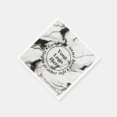Schwarz-Weiß-Marmor Serviette (Ecke)