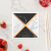 Schwarz-Weiß-Marmor Serviette (Beispiel)