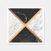 Schwarz-Weiß-Marmor Serviette (Vorderseite)