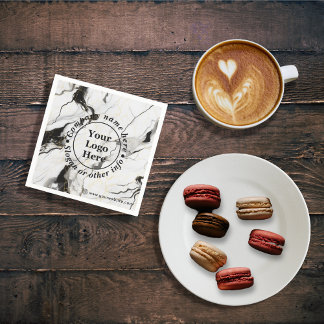 Schwarz-Weiß-Marmor Serviette