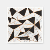 Schwarz-Weiß-Marmor Serviette (Vorderseite)