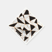 Schwarz-Weiß-Marmor Serviette (Ecke)