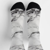 Schwarz-Weiß-Marmor Socken (Oben)