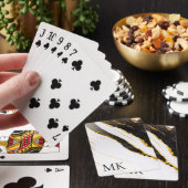 Schwarz-Weiß-Marmor Spielkarten (In Situ)