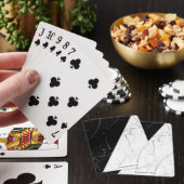 Schwarz-Weiß-Marmor Spielkarten (In Situ)