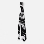 Schwarz-Weiß-Marmor-Stil Necktie Krawatte (Rückseite)