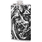 Schwarz-Weiß-Marmor-Stilmöbel aus Vinyl-ummantelte Flachmann (Links)