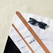 Schwarz-Weiß-Marmor Strandtuch (Beispiel)