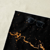 Schwarz-Weiß-Marmor Strandtuch (Beispiel)