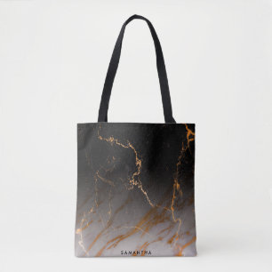 Schwarz-Weiß-Marmor Tasche