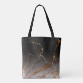 Schwarz-Weiß-Marmor Tasche (Rückseite)