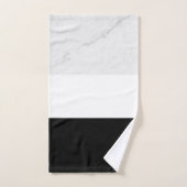 Schwarz-Weiß-Marmor-Textur Badhandtuch Set (Handtuch)