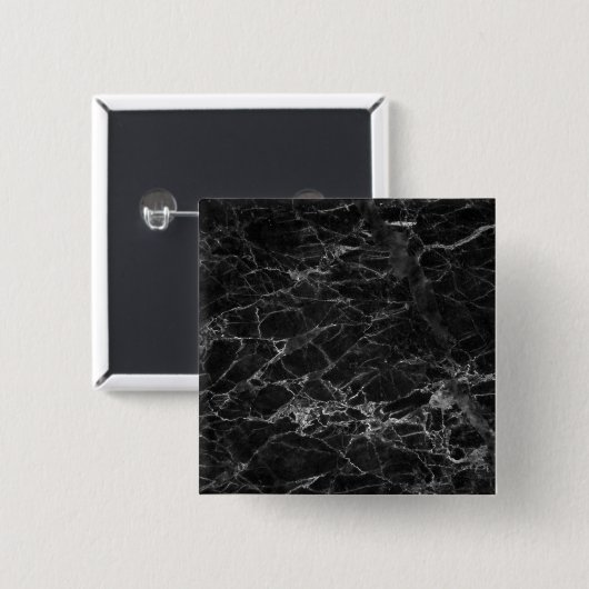 Schwarz-Weiß-Marmor-Textur Button (Vorne & Hinten)