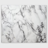 Schwarz-Weiß-Marmor-Textur Geschenkpapier (Flach)
