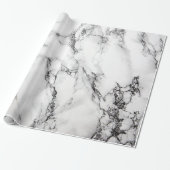 Schwarz-Weiß-Marmor-Textur Geschenkpapier (Ungerollt)