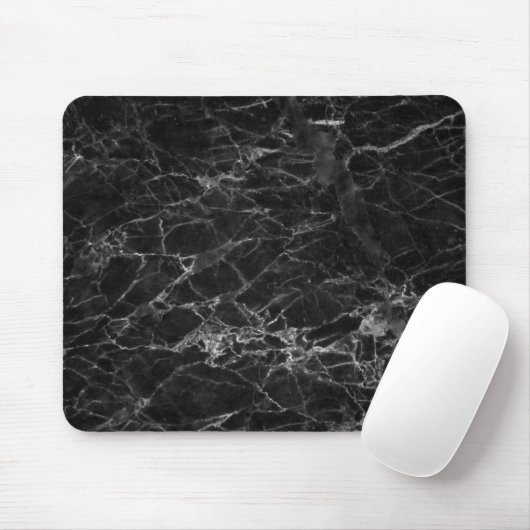 Schwarz-Weiß-Marmor-Textur Mousepad (Mit Mouse)