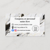 Schwarz-Weiß-Marmor Treuekarte (Rückseite)