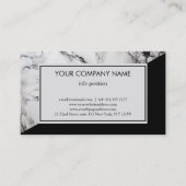 Schwarz-Weiß-Marmor und Dreieck Visitenkarte (Rückseite)
