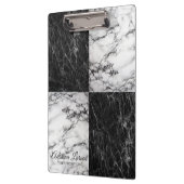 Schwarz-Weiß-Marmor und schwarzer Marmor Klemmbrett (Links)