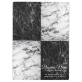 Schwarz-Weiß-Marmor und schwarzer Marmor Klemmbrett (Rückseite)