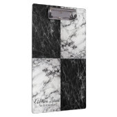 Schwarz-Weiß-Marmor und schwarzer Marmor Klemmbrett (Rechts)