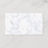 Schwarz-Weiß-Marmor Visitenkarte (Rückseite)