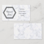 Schwarz-Weiß-Marmor Visitenkarte (Vorne/Hinten)