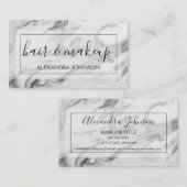 Schwarz-Weiß-Marmor Visitenkarte (Vorne/Hinten)