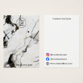 Schwarz-Weiß-Marmorhalskette Ohrring-Display-Karte (Vorne & Hinten)