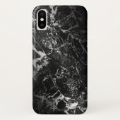 Schwarz-Weiß-Marmormuster Case-Mate iPhone Hülle (Rückseite)