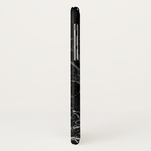 Schwarz-Weiß-Marmormuster Case-Mate iPhone Hülle (Hinten/Links)