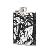 Schwarz-Weiß-Marmorstein Flachmann (Links)